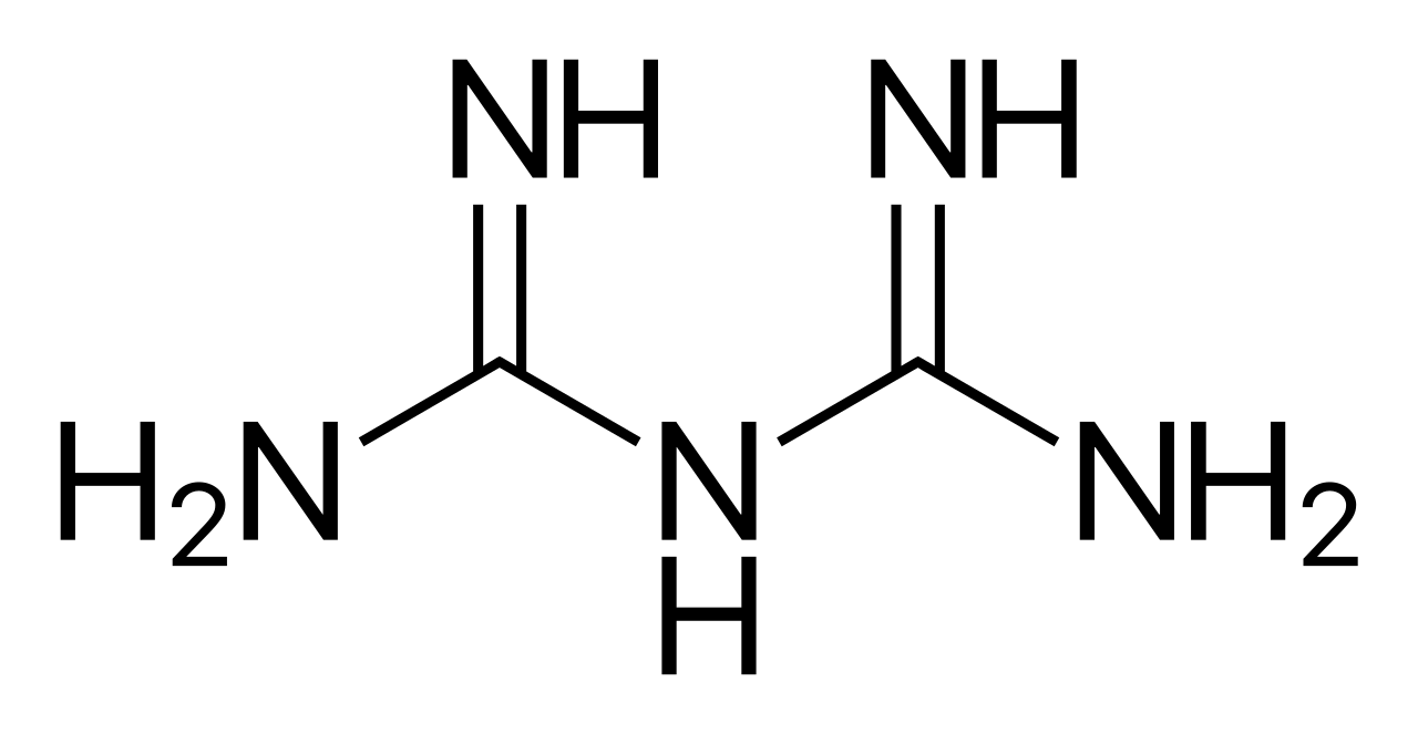 Skeletal formula of biguanide